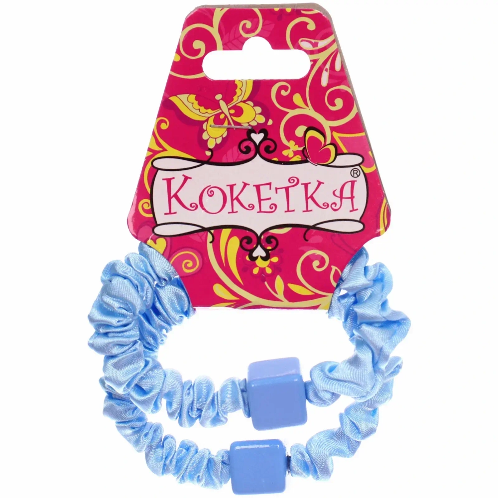 Резинки для волос 2шт «Мята», кубики, микс 5 цветов, d-5см (Кокетка)