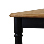 Стол кухонный,130х80, Дандерид, обеденный, деревянный, со шпонированной дубом столешницей, черный, Ikea