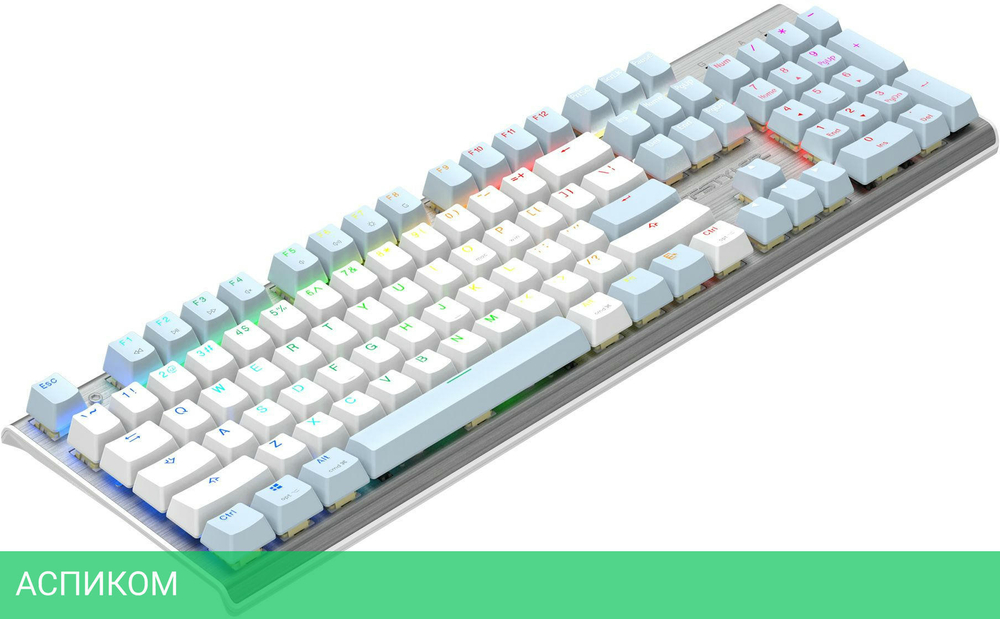 Клавиатура A4Tech Fstyler Neon синий/белый (FS100)