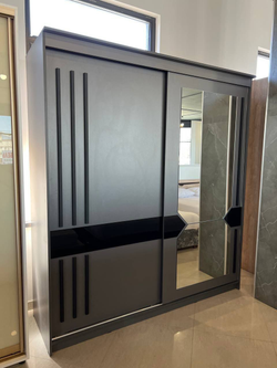 Шкаф-купе № 25 Блэк Лайт 200 см