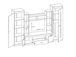 Рио 25 стенка ТВА Бодега Темный / Светлый
