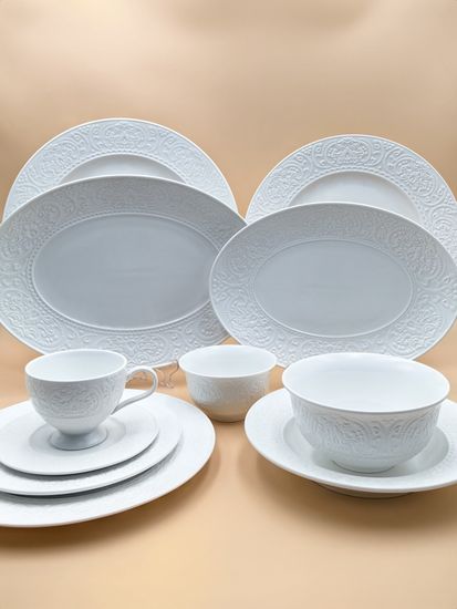 Тарелка глубокая 200 мл. 23х4 см. Ажур классик