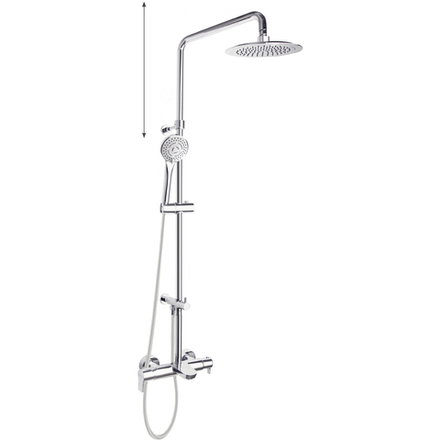 Душевая система с изливом и с регулировкой высоты BLAUTHERM 935602RP300-35
