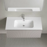 Тумба с раковиной Sancos Snob R 1.0 SNR1.0100SM/CN7003 Doha Soft