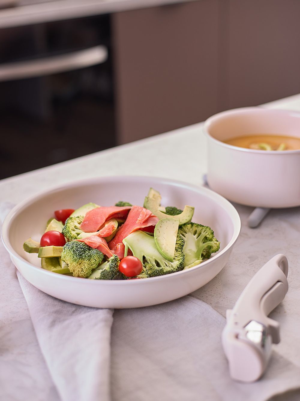 Набор посуды для приготовления со съемной ручкой Smart Ceramic, 7 предметов, цвета топленого молока