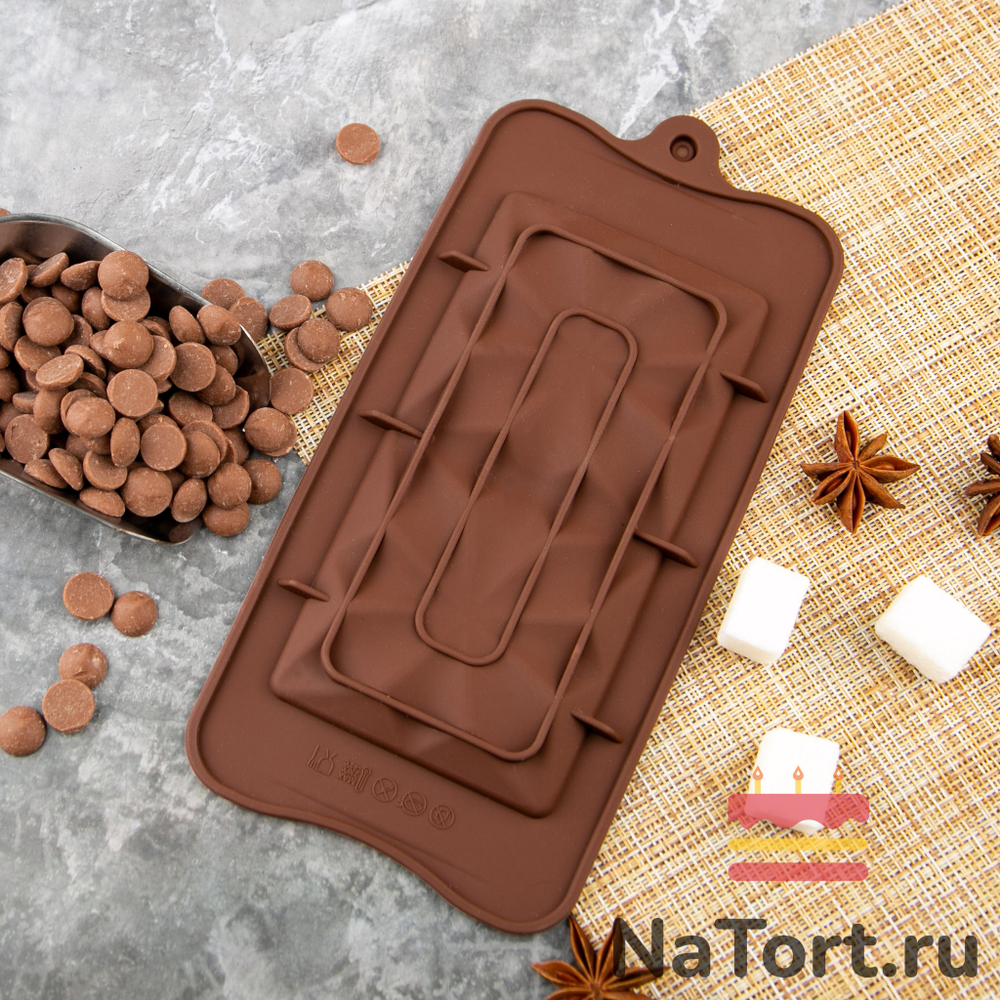 Форма силиконовая для шоколада «Плитка калейдоскоп»