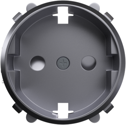 Накладка для розетки Schuko с заземлением,  со шторками 16A 250 В~,  сталь,  серия D16