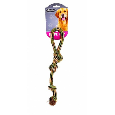 Игрушка "Грейфер" (2 узла и ручка "камуфляж") 34 см - для собак (Papillon)