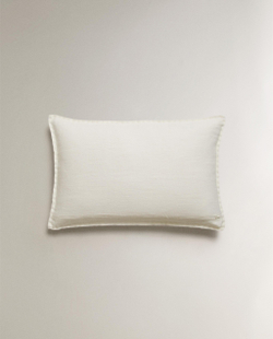 Zara Home наволочка декоративная из хлопка, экрю, 40x60 см · 6361/008
