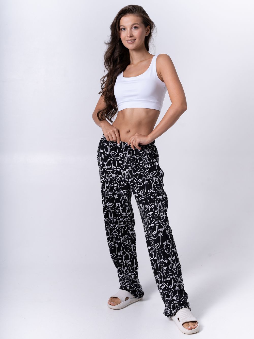 678 Брюки пижамные (100% хлопок)