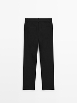 Massimo Dutti Технические брюки прямого кроя, черный