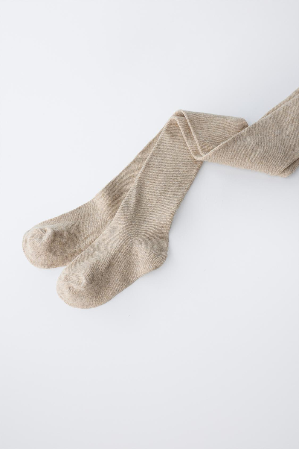 ZARA НАБОР ИЗ ДВУХ ОДНОТОННЫХ КОЛГОТОК, СВЕТЛО-БЕЖЕВЫЙ