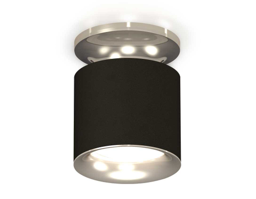 Комплект накладного светильника Ambrella light Techno Spot XS7402083 SBK/PSL черный песок/серебро полированное (N7927, C7402, N7012)