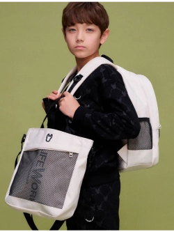 Рюкзак с карманом из сетки+ сумка с карманом из сетки с молнией