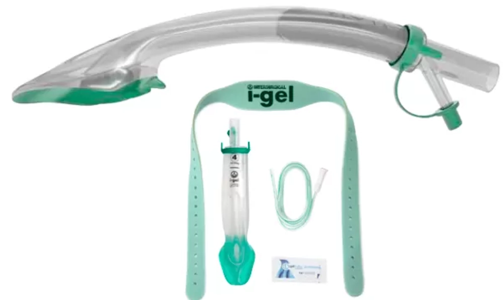 Надгортанный воздуховод I-gel для взрослых малый размер 3 с фиксатором и желудочным зондом 1 шт