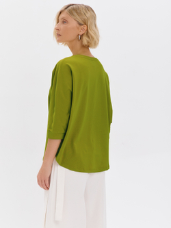 Свободная футболка летучая мышь с рукавом 3/4