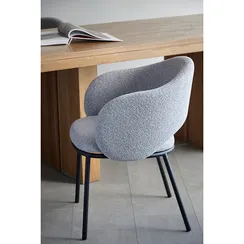 Стул Jude, серое букле, черные ножки
