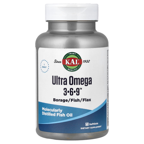 KAL, Ultra Omega 3-6-9™, 50 капсул