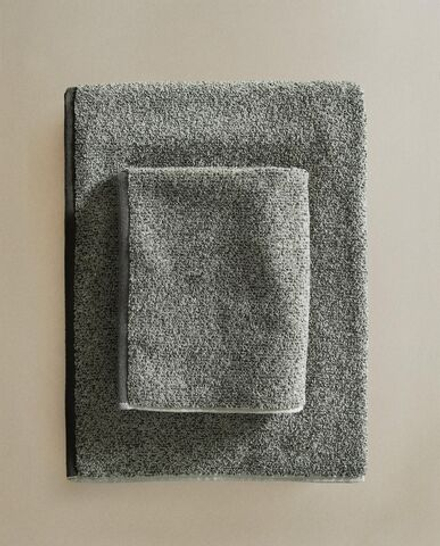 Zara Home - Банное полотенце эффект меланжа, зеленый, 30х50 см