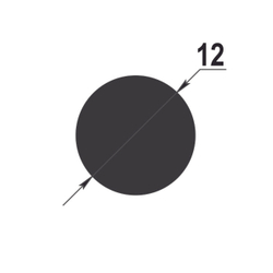 Штанга круглая Лука 12 мм ШКр 12.2000.504л бронза