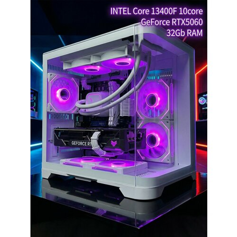 Игровой компьютер (системный блок) Intel Core i5-13400F/ RTX5060/ 32GB / SSD 1000ГБ /750W