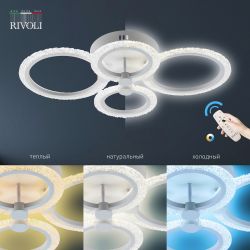 Светильник потолочный светодиодный Rivoli Blanca 6094-105 72 Вт 3000К-6000К LED с пультом модерн уценка | Rivoli