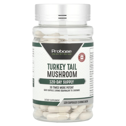 Probase Nutrition, Индейка, гриб, 100 мг, 120 капсул