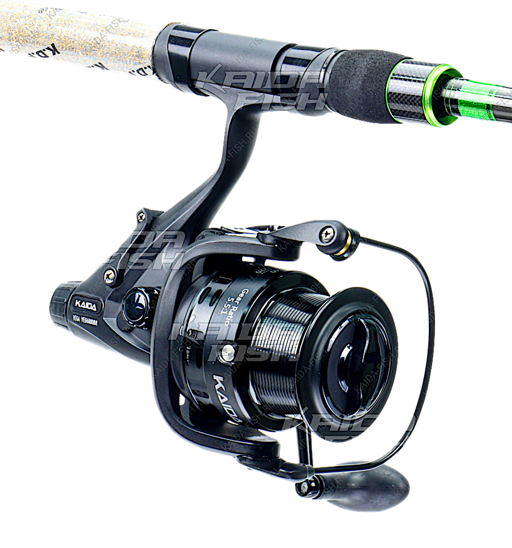 Катушка с байтранером Kaida Vega 4000BR #bb6+1 5.5:1 0.22/0.25/0.28мм-220/170/130м 440г