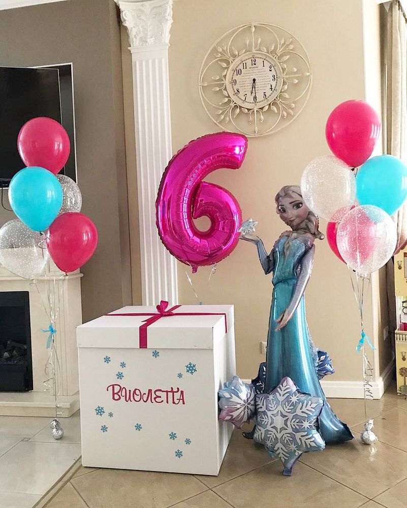 Шарики в стиле Холодное сердце Эльза снег №4774