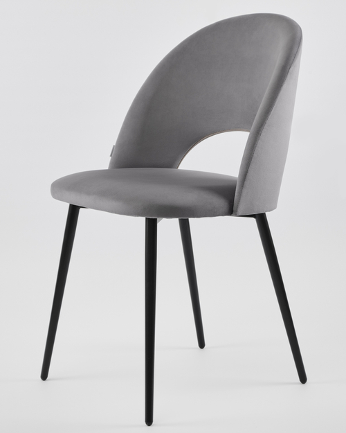 Стул MyFar Бенедикт серый велюр MF1011-1