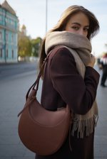 Шарф-палантин бежевый меланж