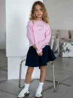 Осенний костюм для девочки, лонгслив и шорты