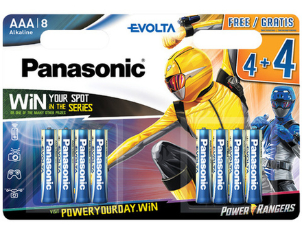 Батарейки Panasonic LR03EGE/8B4FPR щелочные AAA Evolta в блистере 8 шт