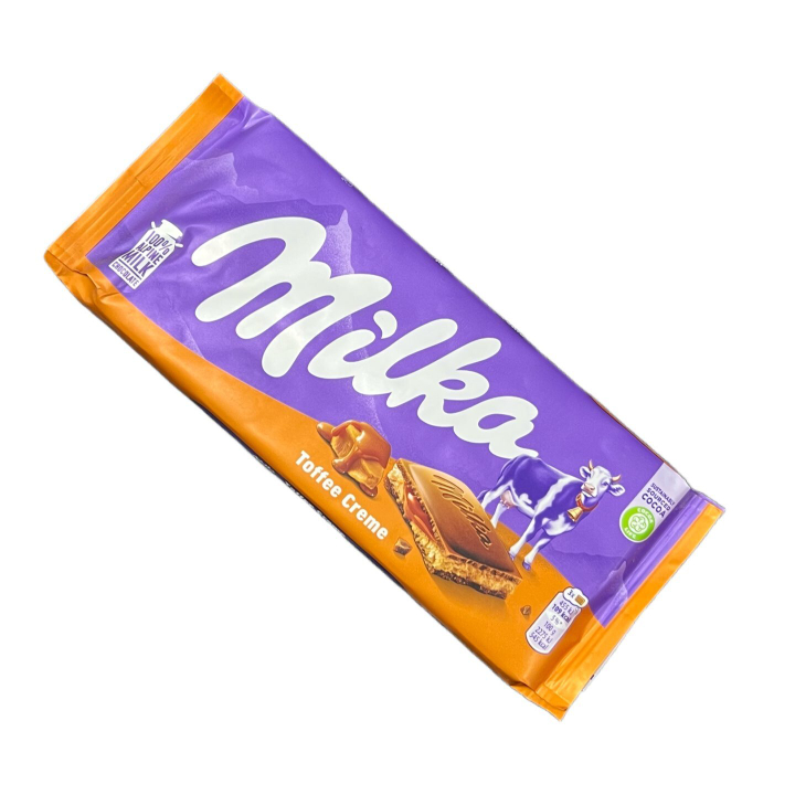 Шоколадная плитка Milka Toffee Creme Милка Карамельный тоффи крем 100 г