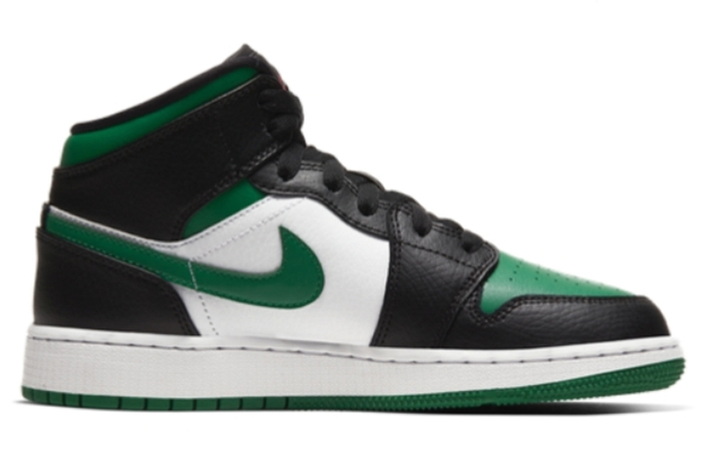 Jordan 1 Mid Green Toe GS