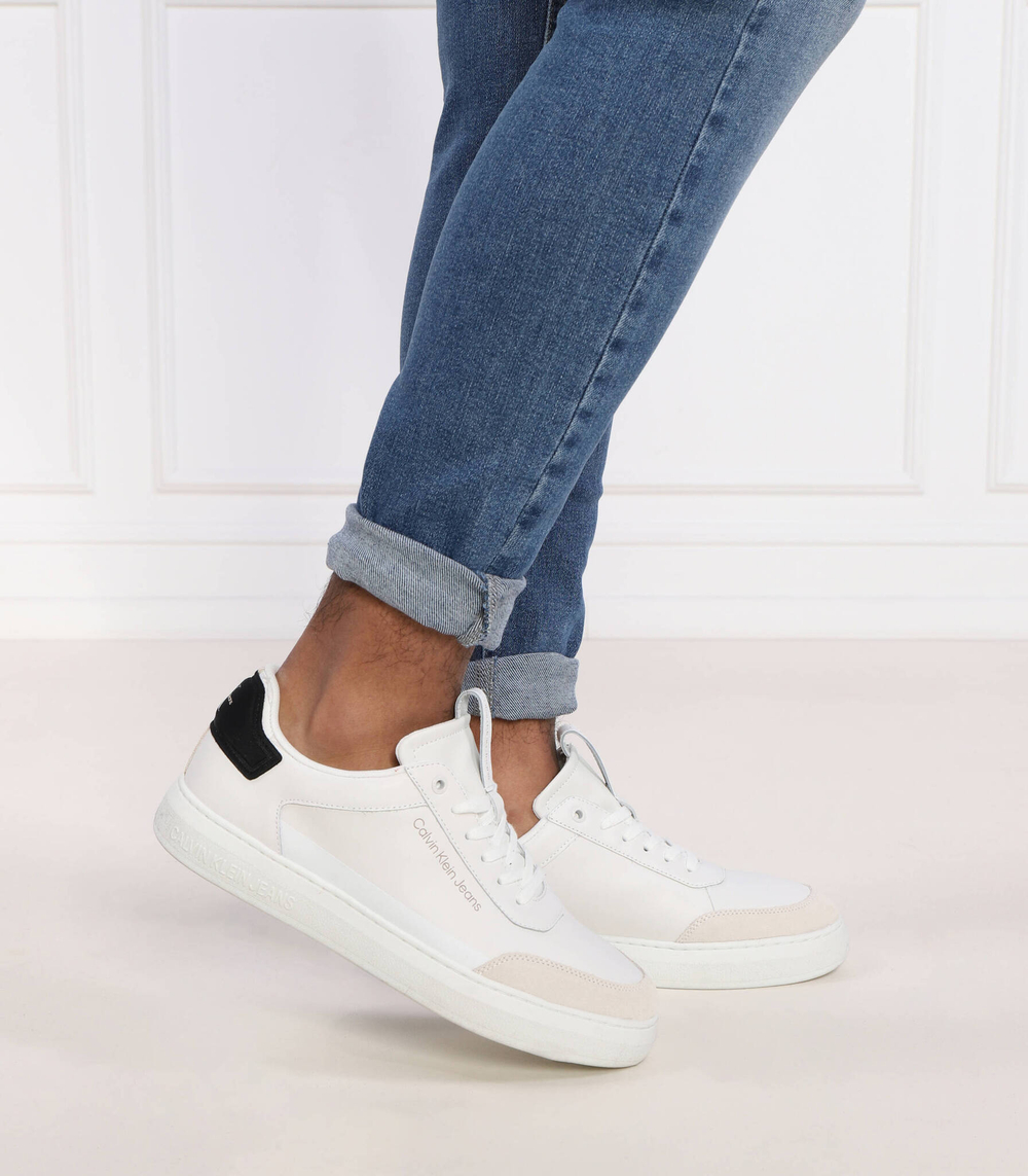 Кожаные кроссовки casual cupsole CALVIN KLEIN JEANS - белый(YM0YM00670)