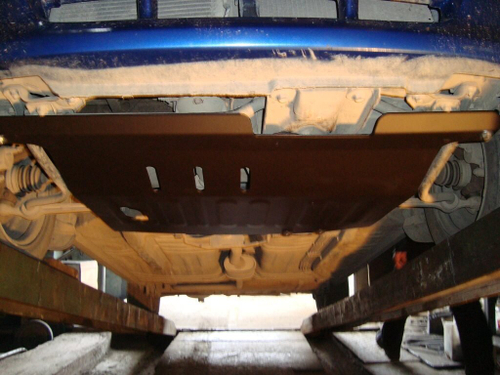 Защита картера и КПП (сталь 2 мм) для Mazda Demio 1997-2003 (V - 1.3; 1.5), Mazda 121 1996-2000 (V - 1.3; 1.5) Alfeco.ALF1308st