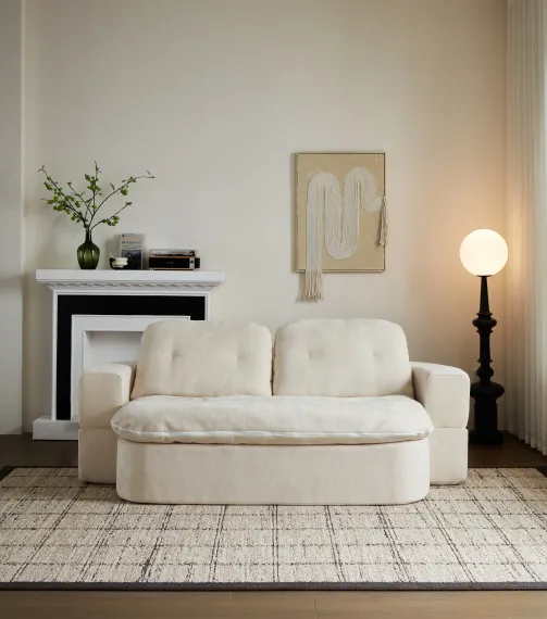 Диван Claude, жемчужный