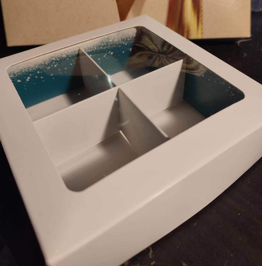 Коробка для 4 конфет, С новым годом