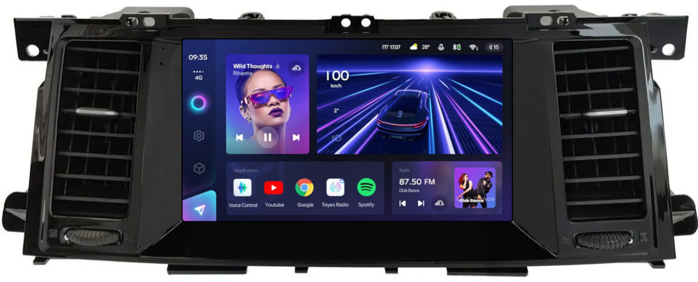 Магнитола Nissan Patrol Y62, Infiniti QX56/QX80 2010-2017 (поддержка Bose и 360, рамка тип 3) - Teyes CC3 монитор 9" QLED на Android 10, ТОП процессор, 4Гб+32Гб, CarPlay, 4G SIM-слот