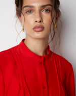 Блуза из смесовой вискозы Александр Маккуин красный
