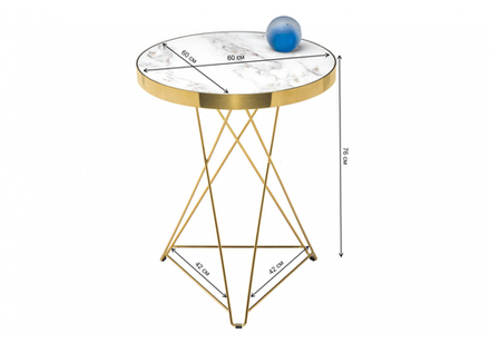 Стол деревянный Woodville Milena white, gold