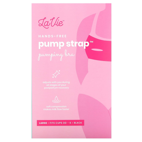 LaVie, Pump Strap, бюстгальтер для кормления без помощи рук, размер Large, черный, 1 шт.