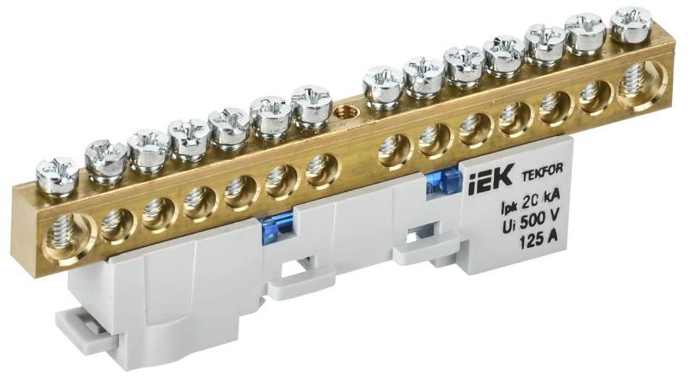 Шина нулевая N неизол. на универс. держ. 8х12-14-С TEKFOR IEK TF-NN20-14-DL-K07