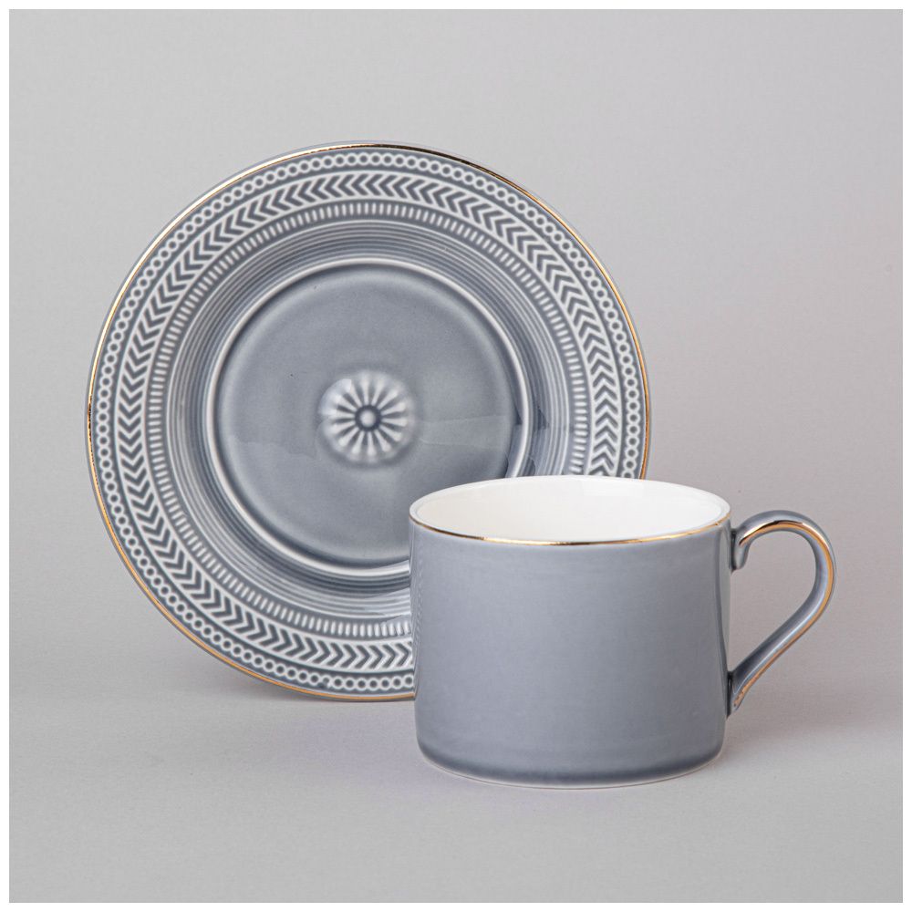 ЧАЙНЫЙ НАБОР LEFARD "TOP STYLE" НА 2 ПЕР. 4 ПР. 250 МЛ СЕРЫЙ, СИНИЙ (КОР=12НАБ.)