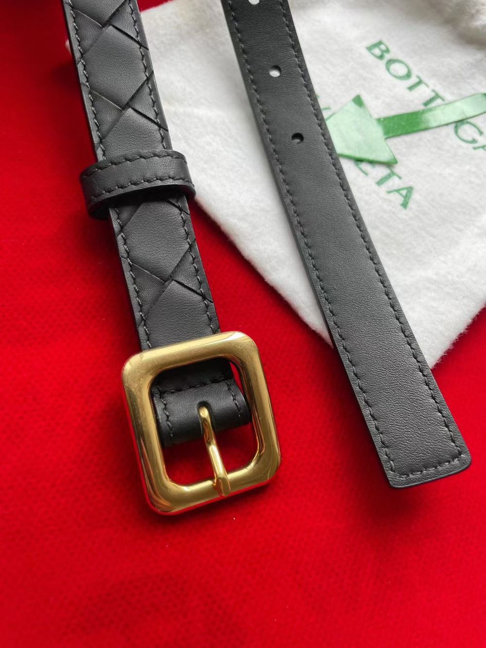 Ремень с крупным клетчатым плетением