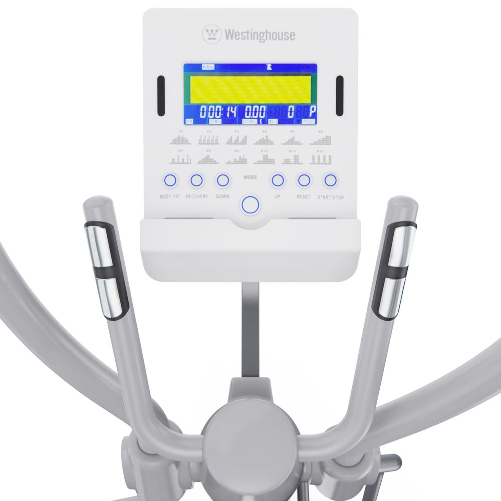 Электромагнитный эллиптический тренажер DFC Westinghouse 13Y, белый, с изменяемым углом наклона