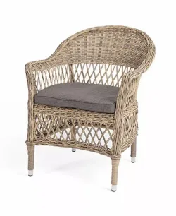 "Сицилия" плетеный стул из искусственного ротанга, цвет соломенный