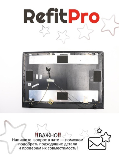 Крышка матрицы для ноутбука Lenovo G50-80, чёрная, с шлейфом матрицы (90205396), оригинал