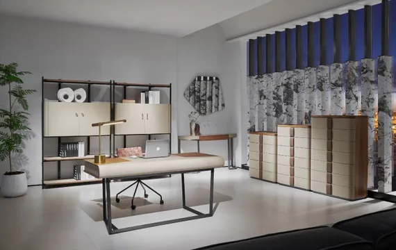 Консоль 4606, 150х84 см, дерево, металл, экокожа